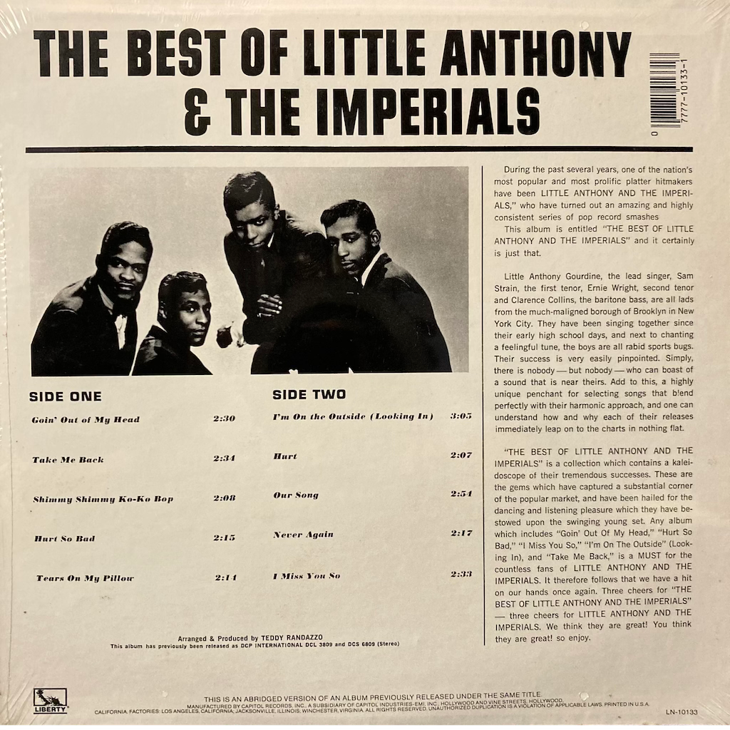 Little Anthony and The Imperials - The Best Of Little Anthony and The Imperials [SEALED]