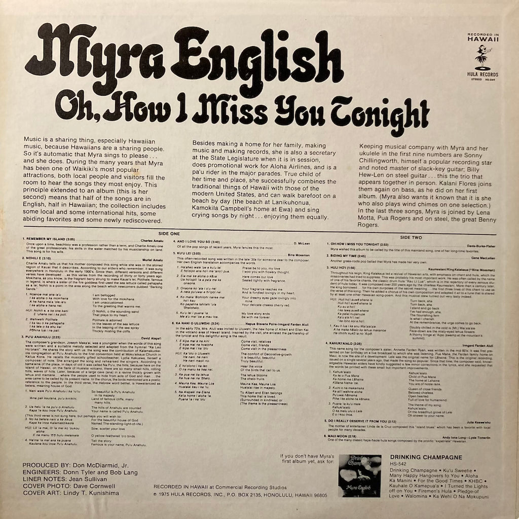 Myra English - Oh, How I Miss You Tonight