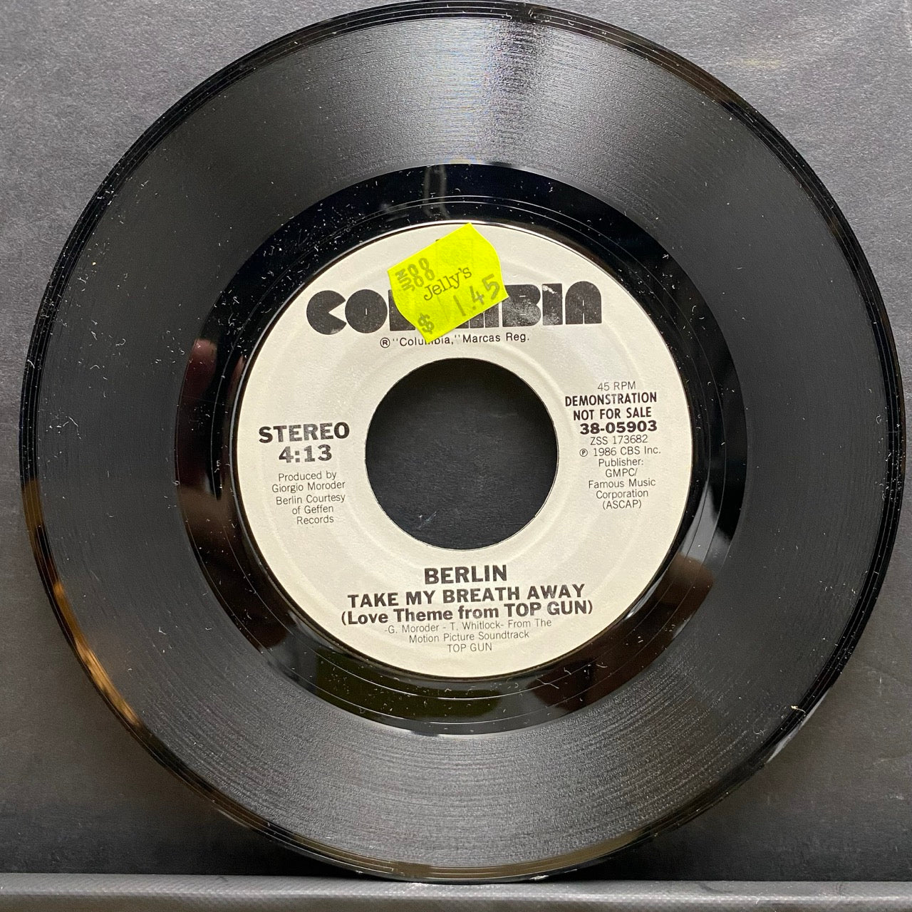 Berlin – Take My Breath Away (Love Theme From "Top Gun) [7"]