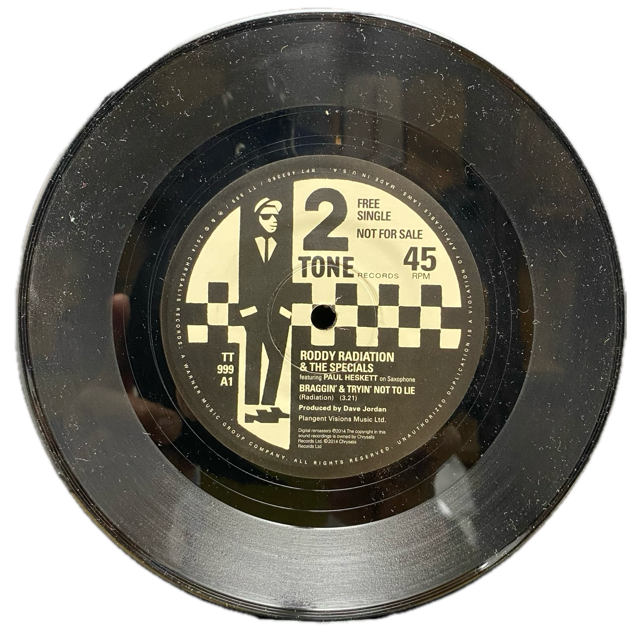 Roddy Radiation & The Specials Featuring Paul Heskett / Neville Staples AKA Judge Roughneck – Braggin' & Tryin' Not To Lie / Rude Boys Outa Jail [7"]