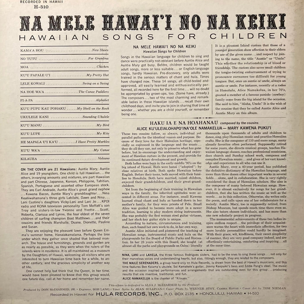 Na Mele Hawai'i No Na Keiki - Hawaiian Songs For Children