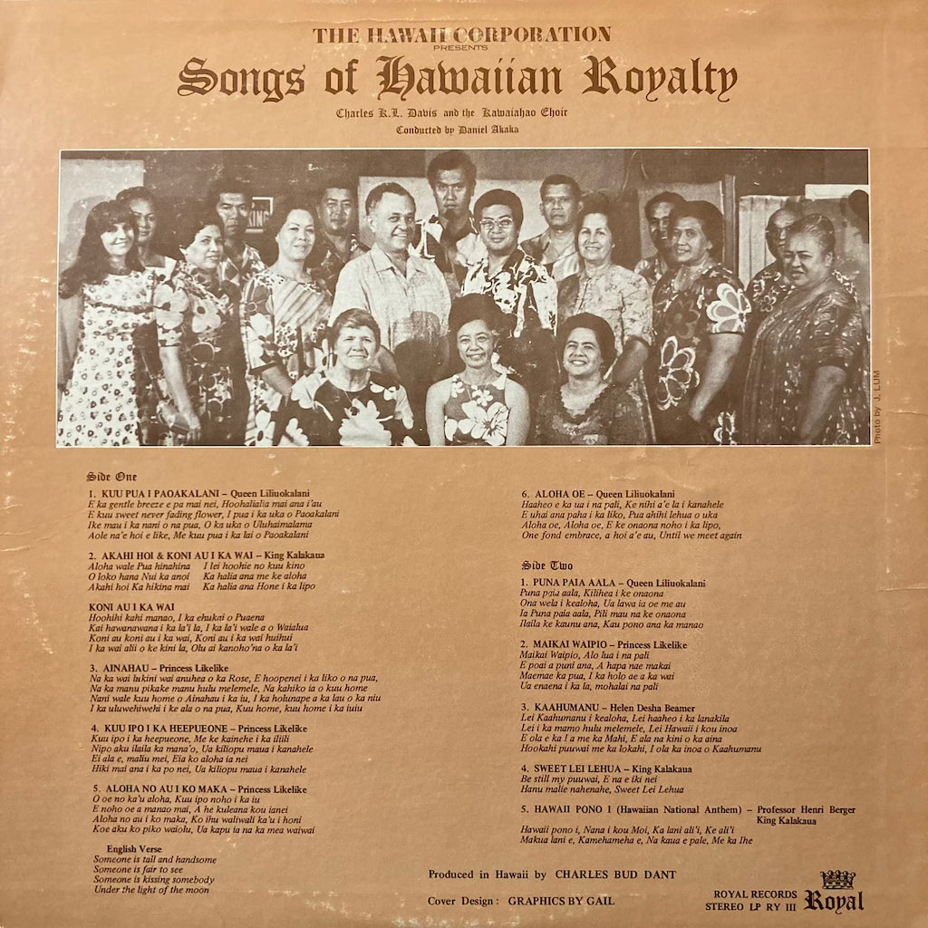 Charles K.L. Davis and the Kawaiahai Choir - Songs Of Hawaiian Royalty