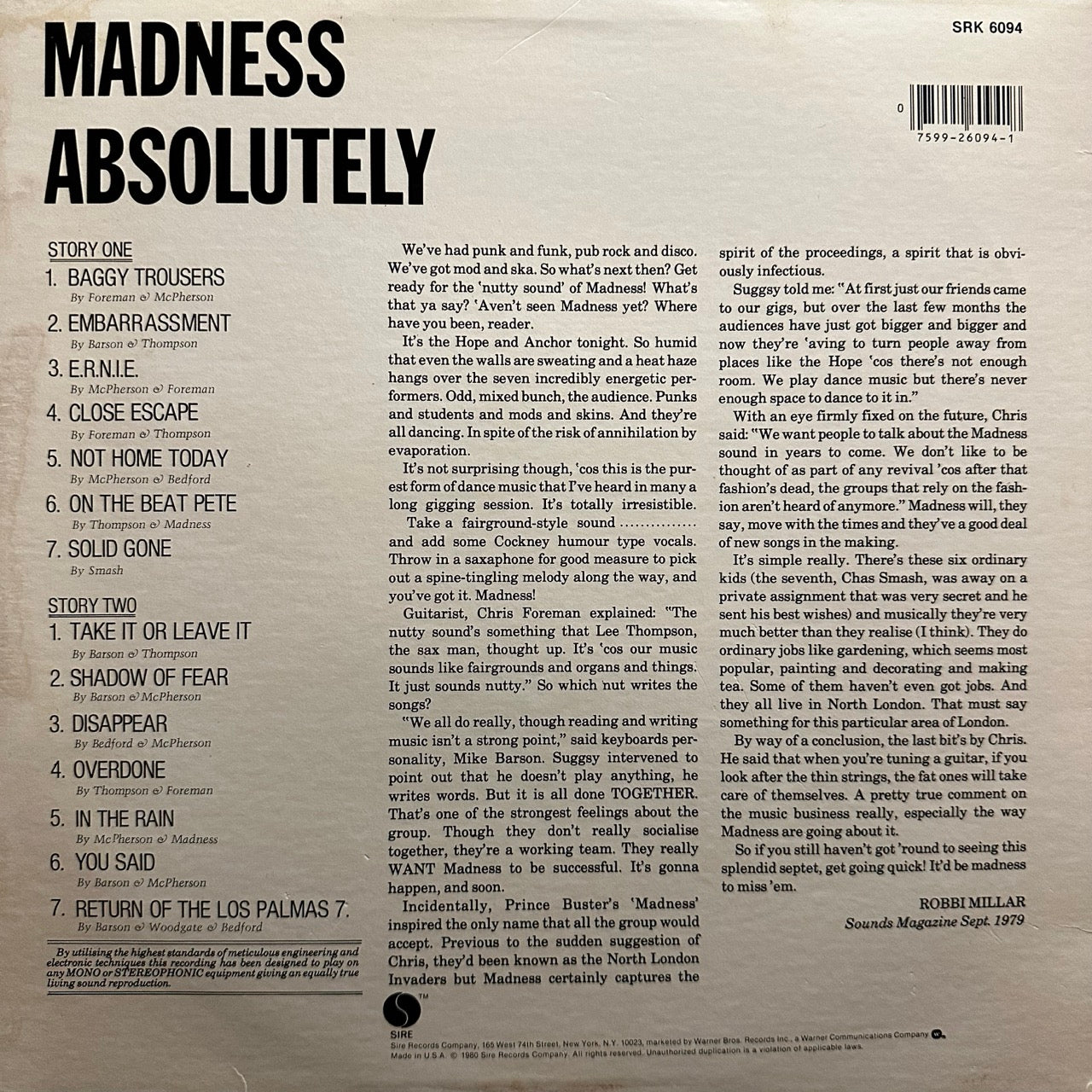 Madness – Absolutely