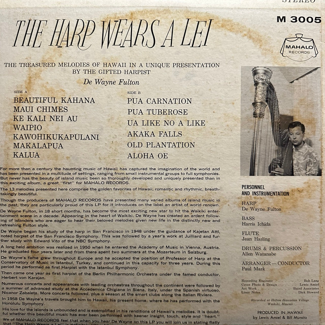 De Wayne Fulton – The Harp Wears A Lei