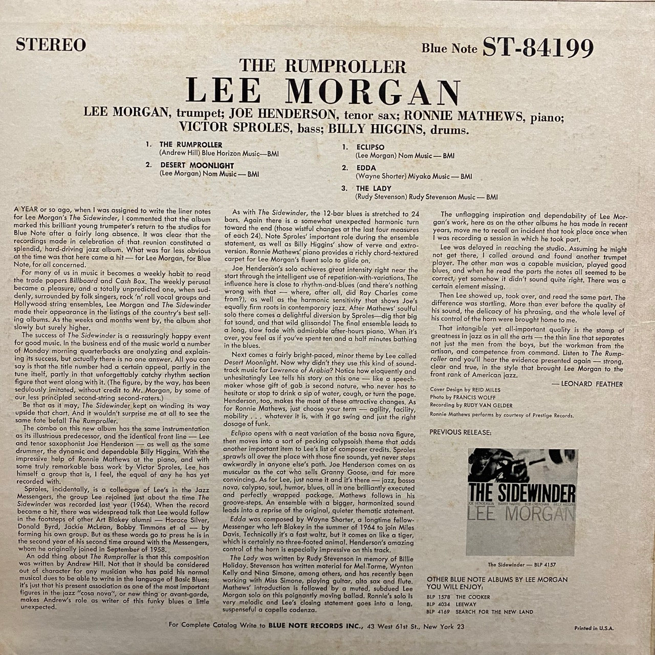 Lee Morgan – The Rumproller