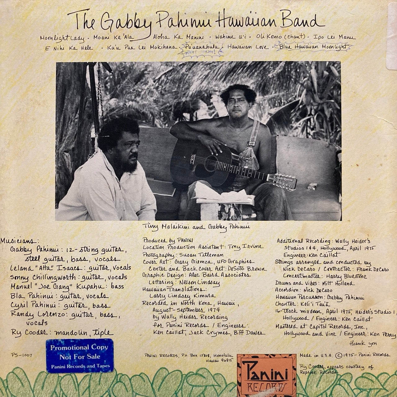 The Gabby Pahinui Hawaiian Band – The Gabby Pahinui Hawaiian Band