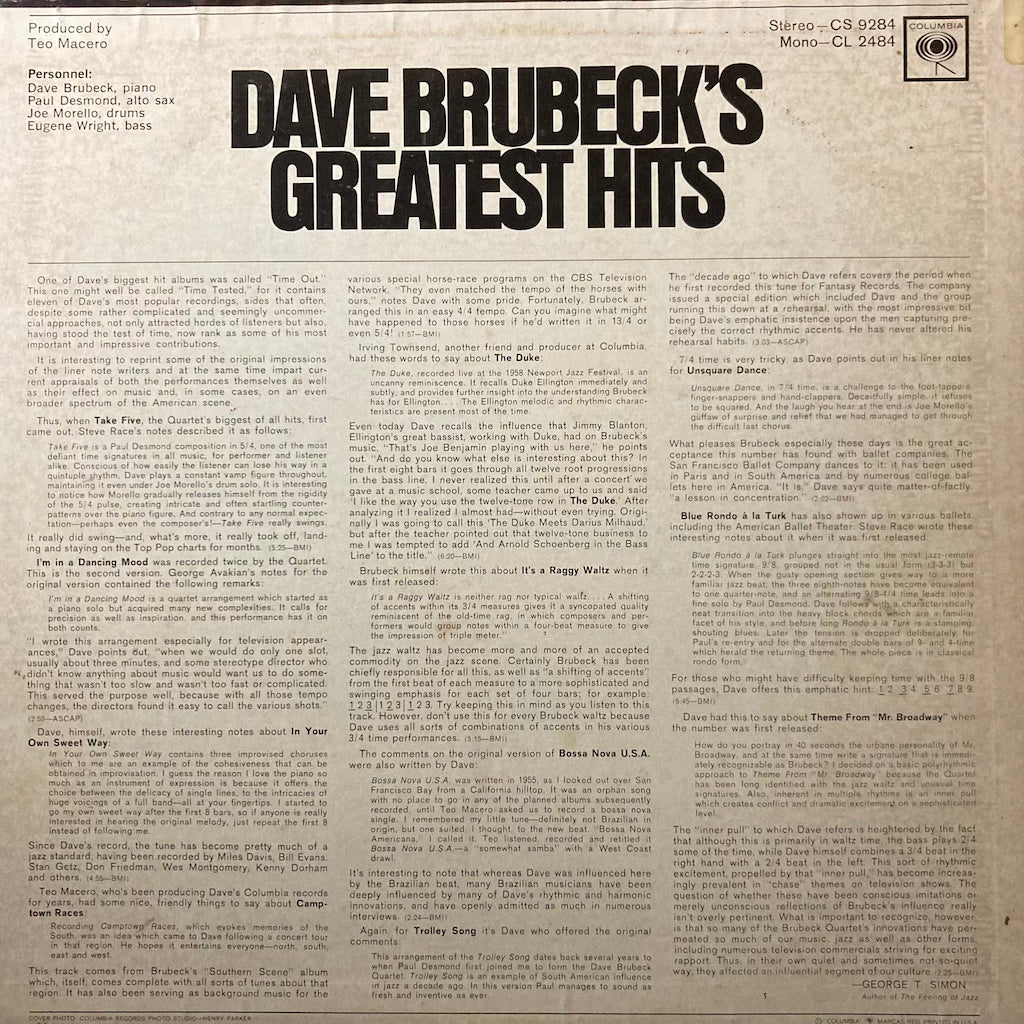 Dave Brubeck - Dave Brubeck's Greatest Hits