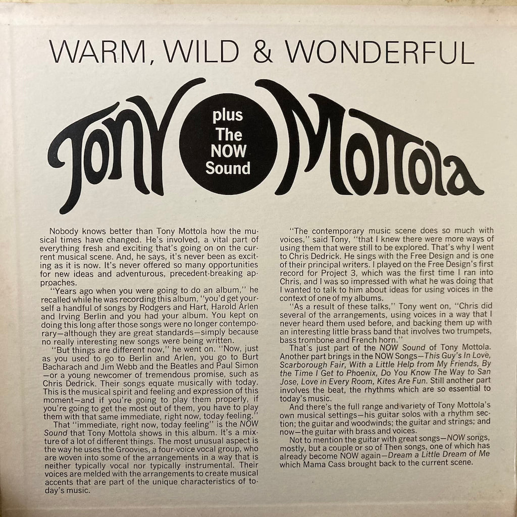 Tony Mottola - Warm, Wild & Wonderful