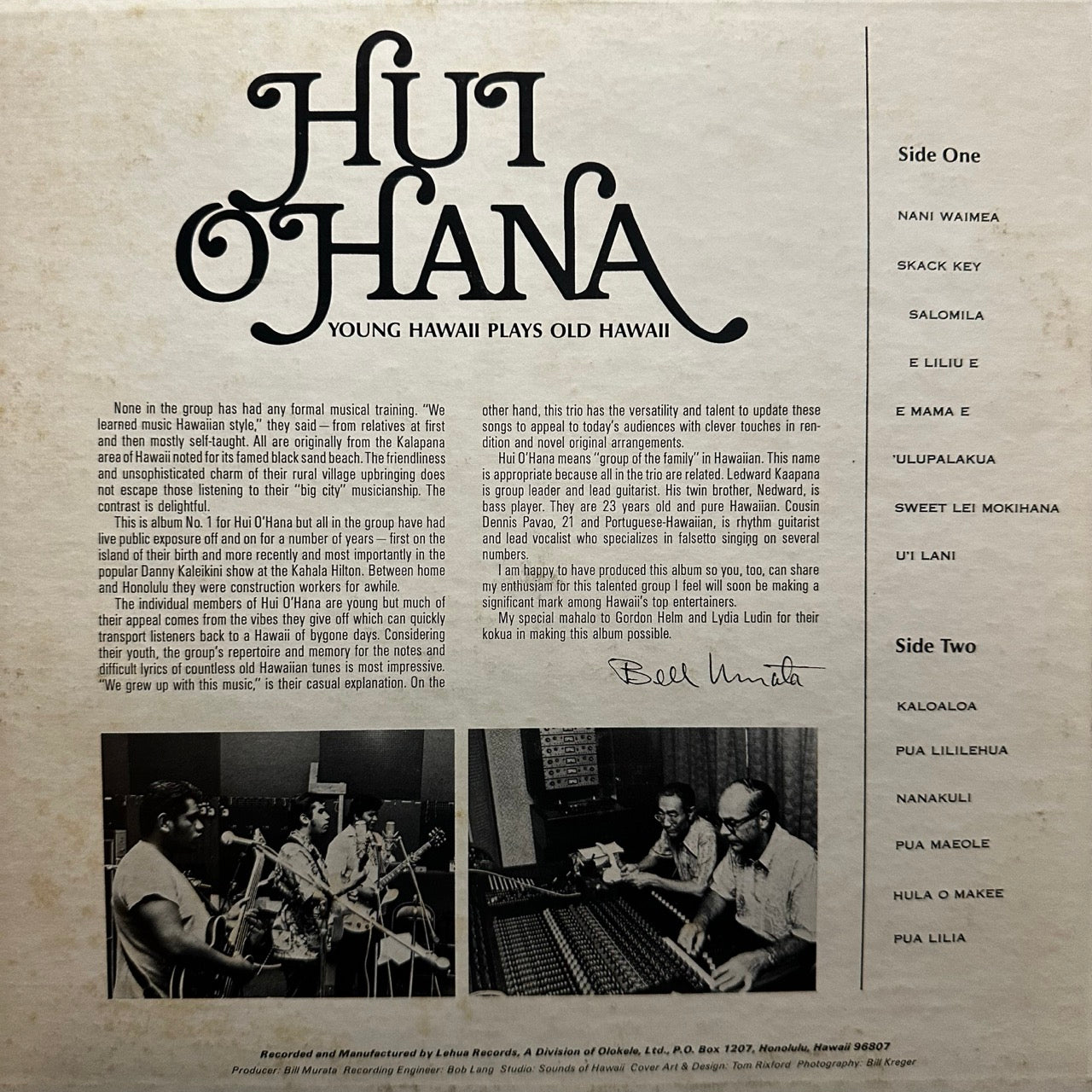 Hui Ohana – Young Hawaii Plays Old Hawaii