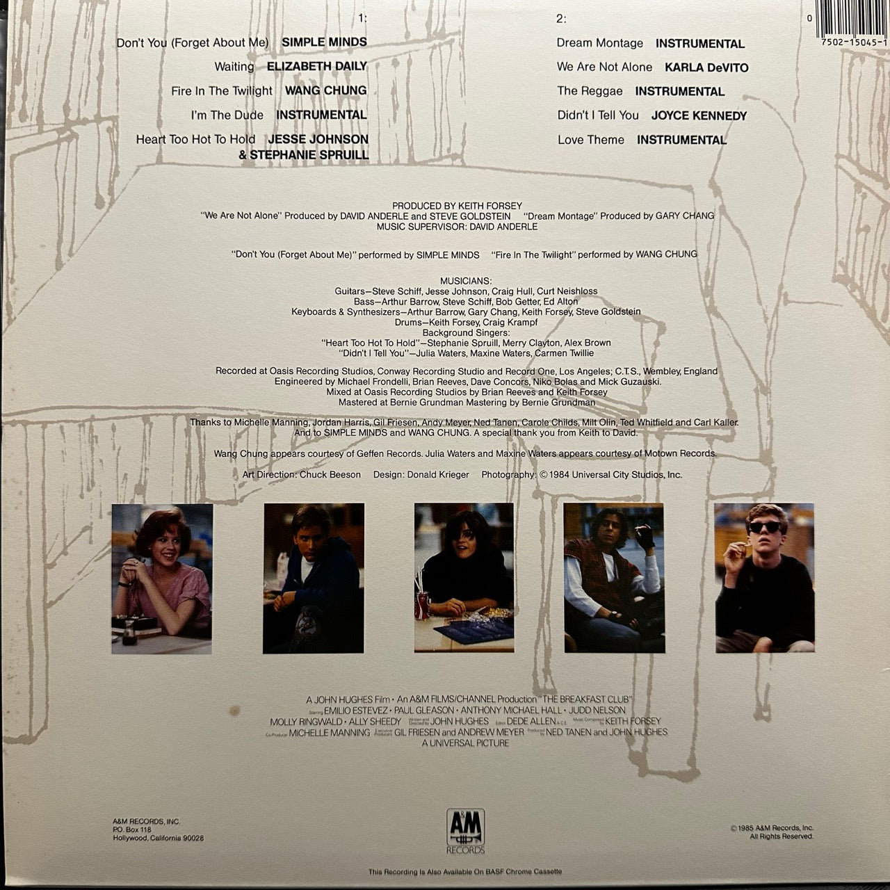 Various – The Breakfast Club (Original Motion Picture Soundtrack)