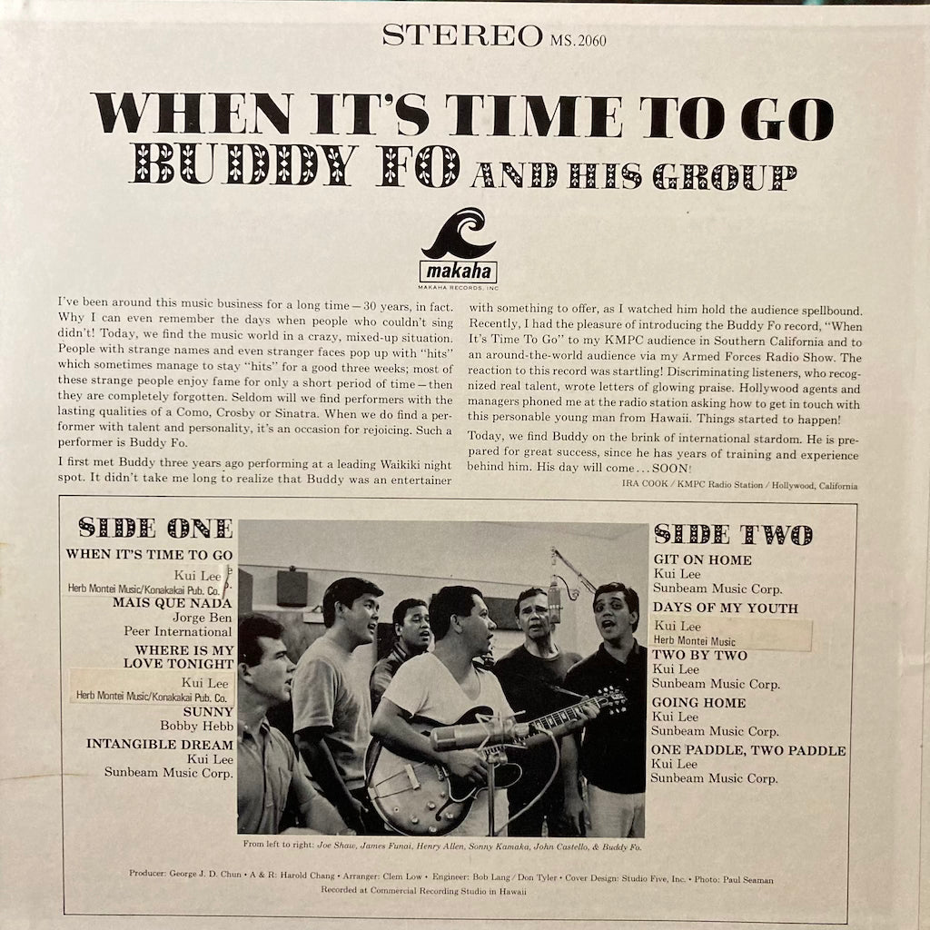 Buddy Fo and his Group - When It's Time To Go
