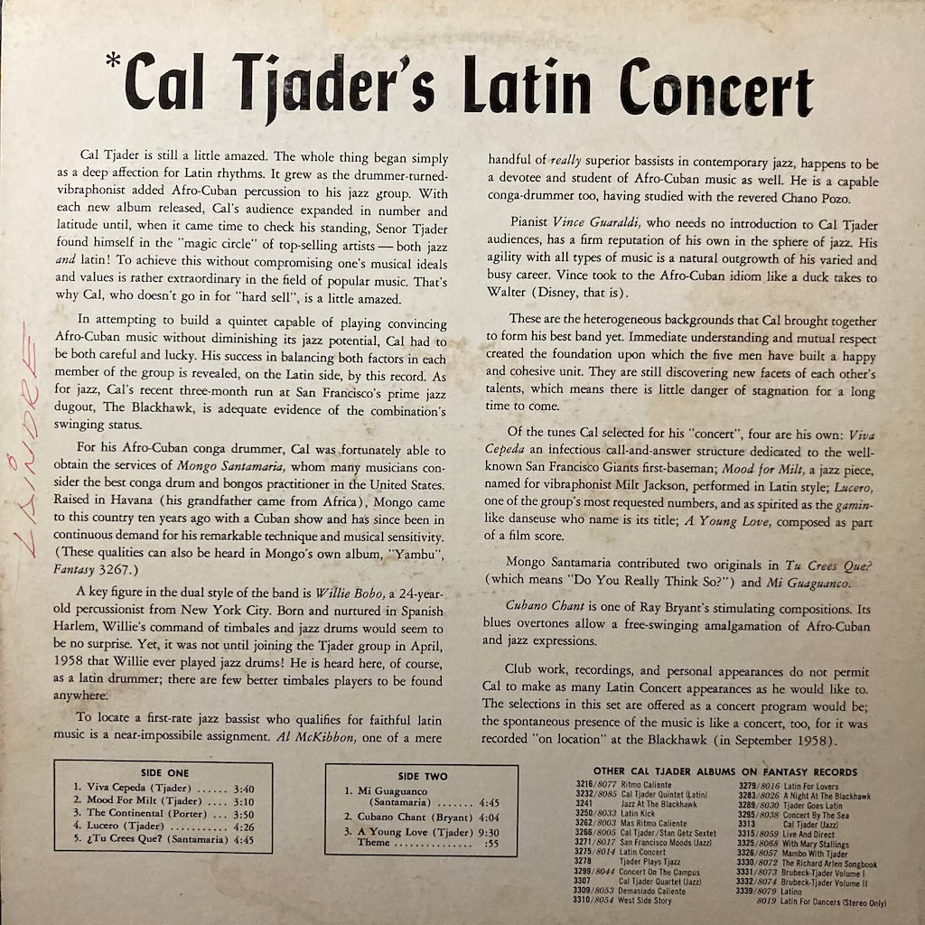 Cal Tjader - Carl Tjader's Latin Concert