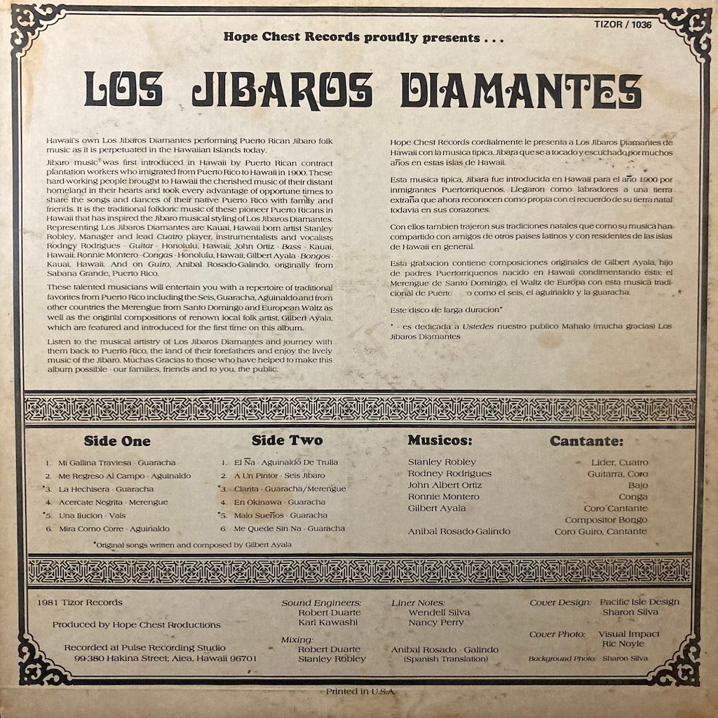 Los Jibaros Diamantes - Los Jibaros Diamantes [Signed Copy]