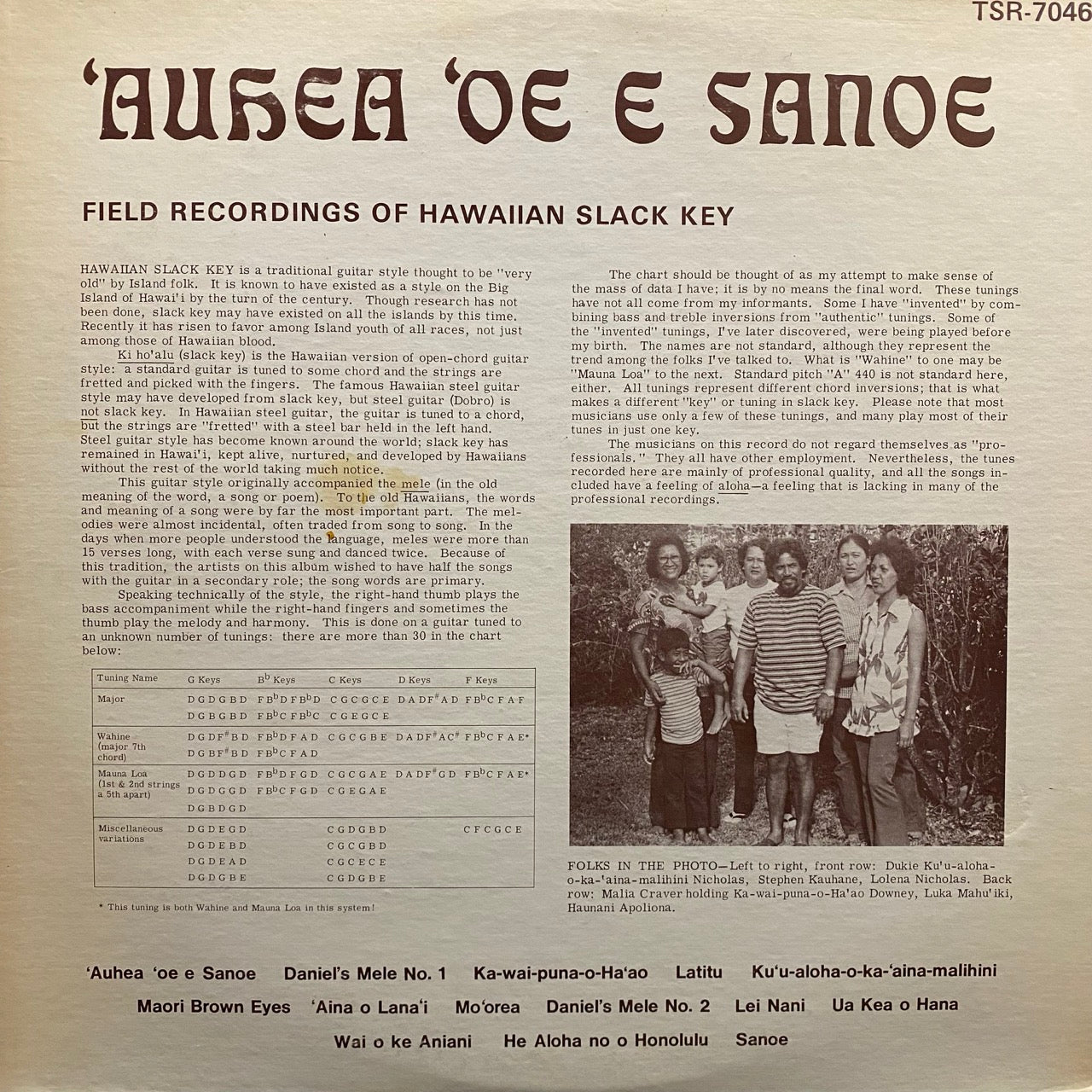 V/A– 'Auhea 'Oe E Sanoe: Field Recordings Of Hawaiian Slack Key