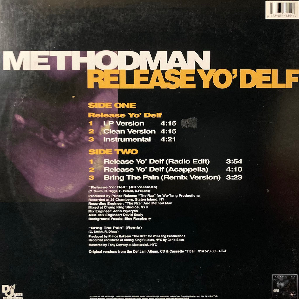 MethodMan - Release Yo'Delf/Bring The Pain ]12"]