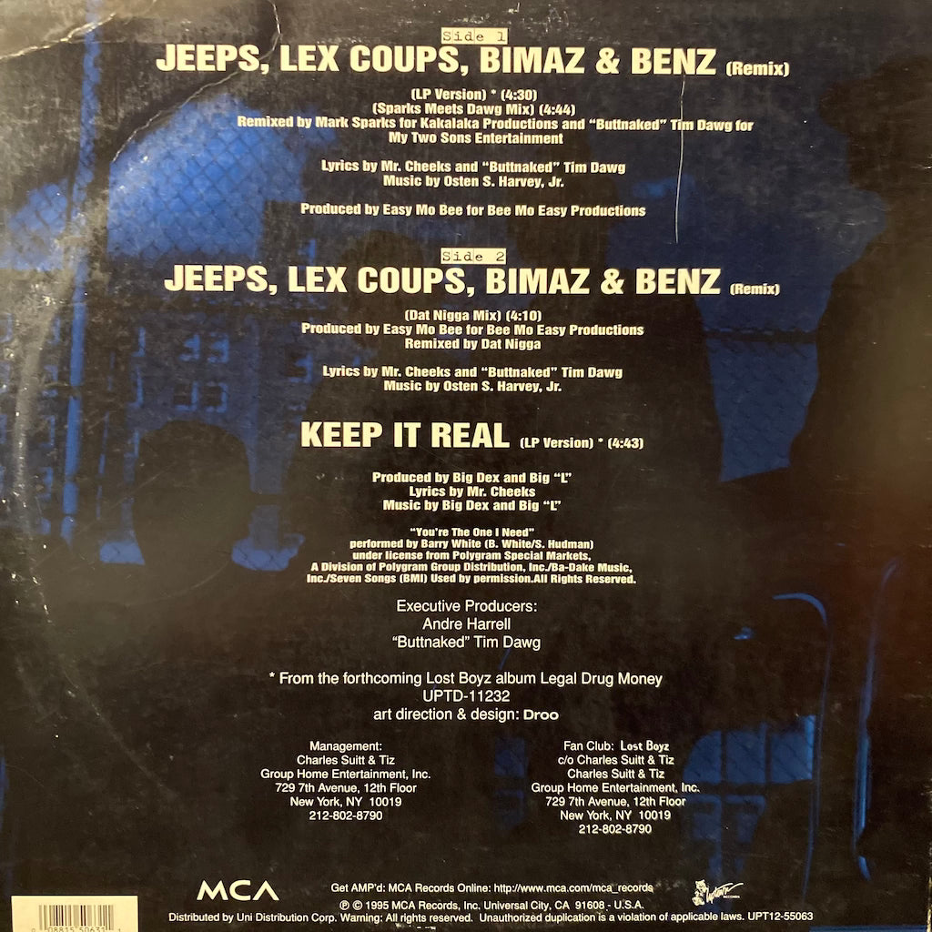 Lost Boyz - Jeeps, Lex Coups, Bimaz & Benz/Keep It Real [12"]