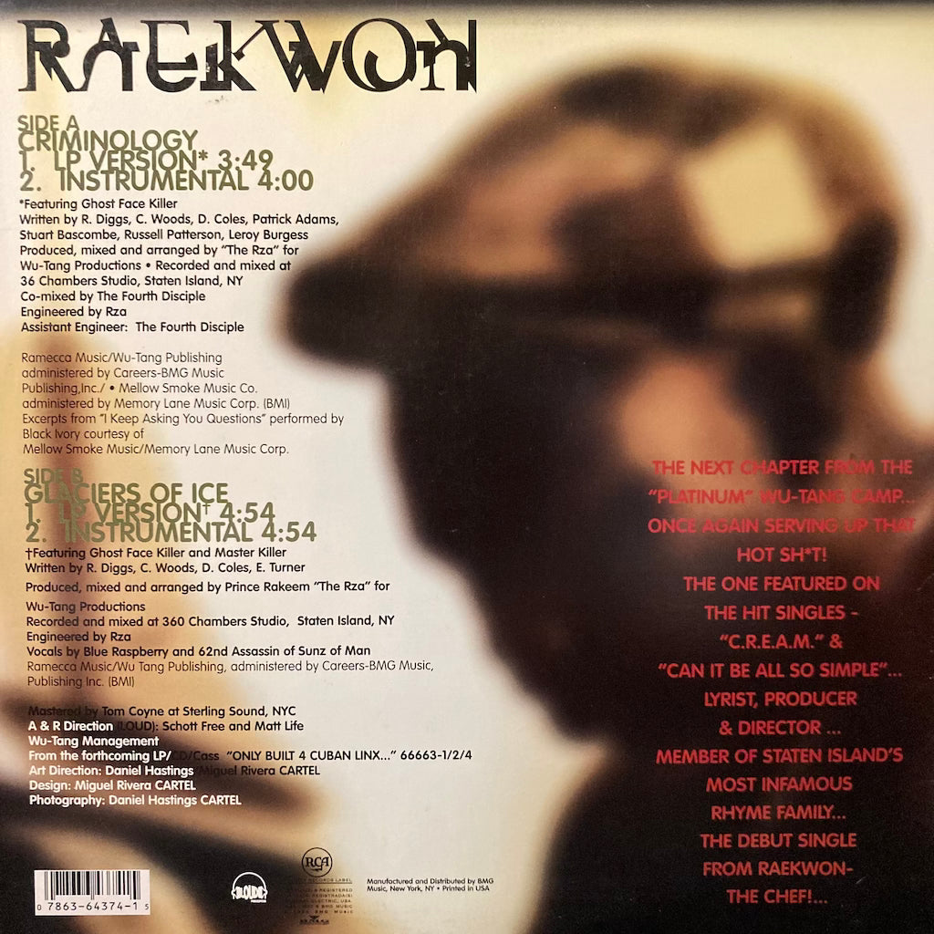 Raekwon - Criminology/Glaciers of Ice [12"]