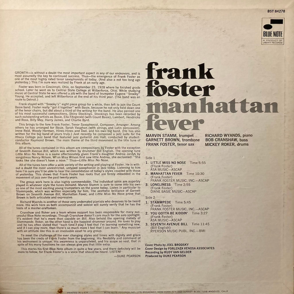 Frank Foster - Manhattan Fever