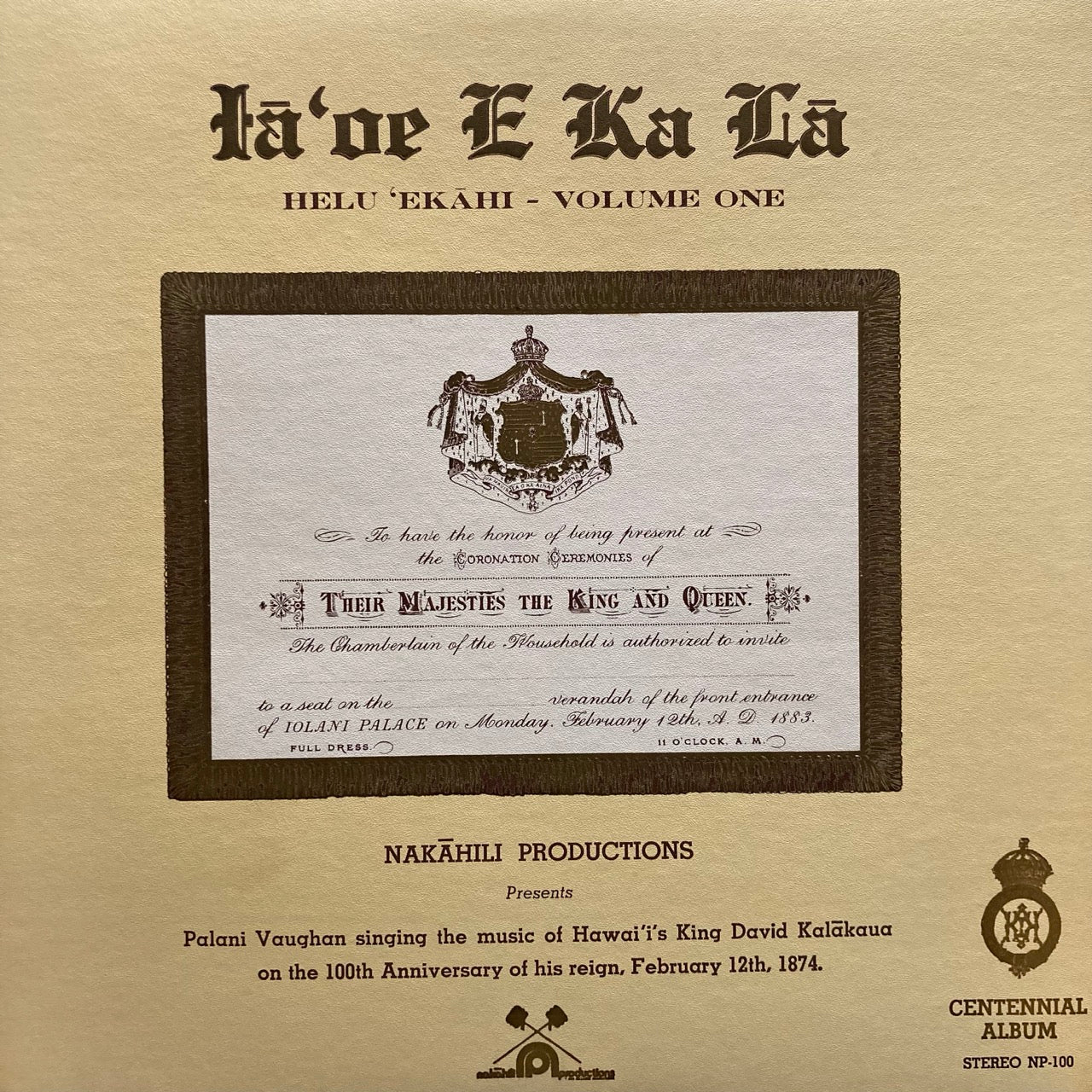 Palani Vaughan – Iā'oe E Ka Lā: Helu 'Ekāhi - Volume One