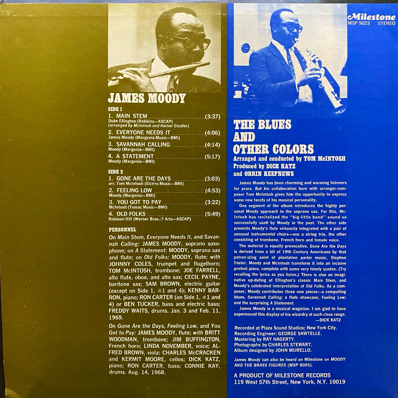 James Moody – The Blues And Other Colors