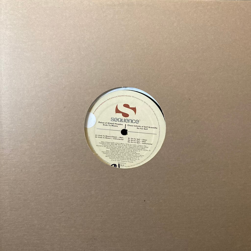 Rakaa/Chance Infinite - Ends To Means/Do For Self 12"
