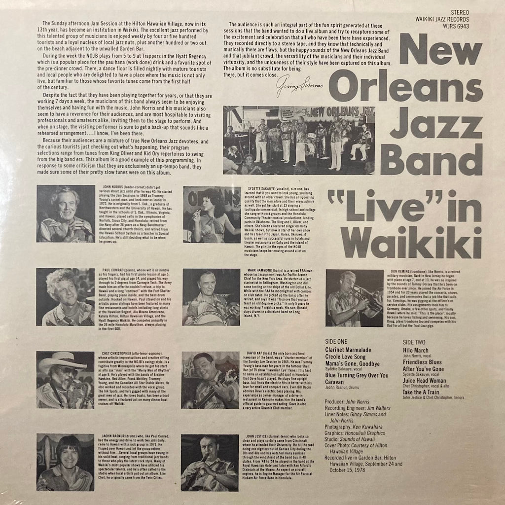 New Orlans Jazz Band - Live In Waikiki [Original Press - SEALED]