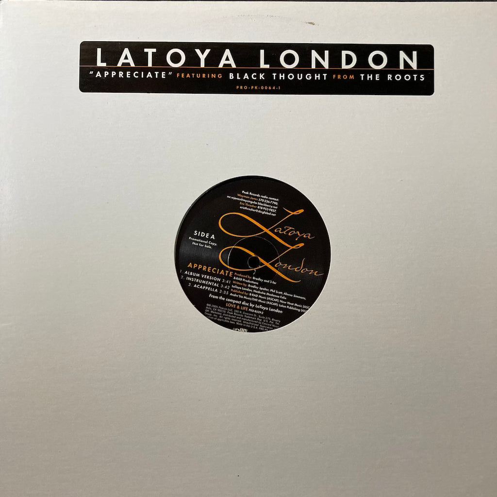 Latoya London - Appreciate 12"