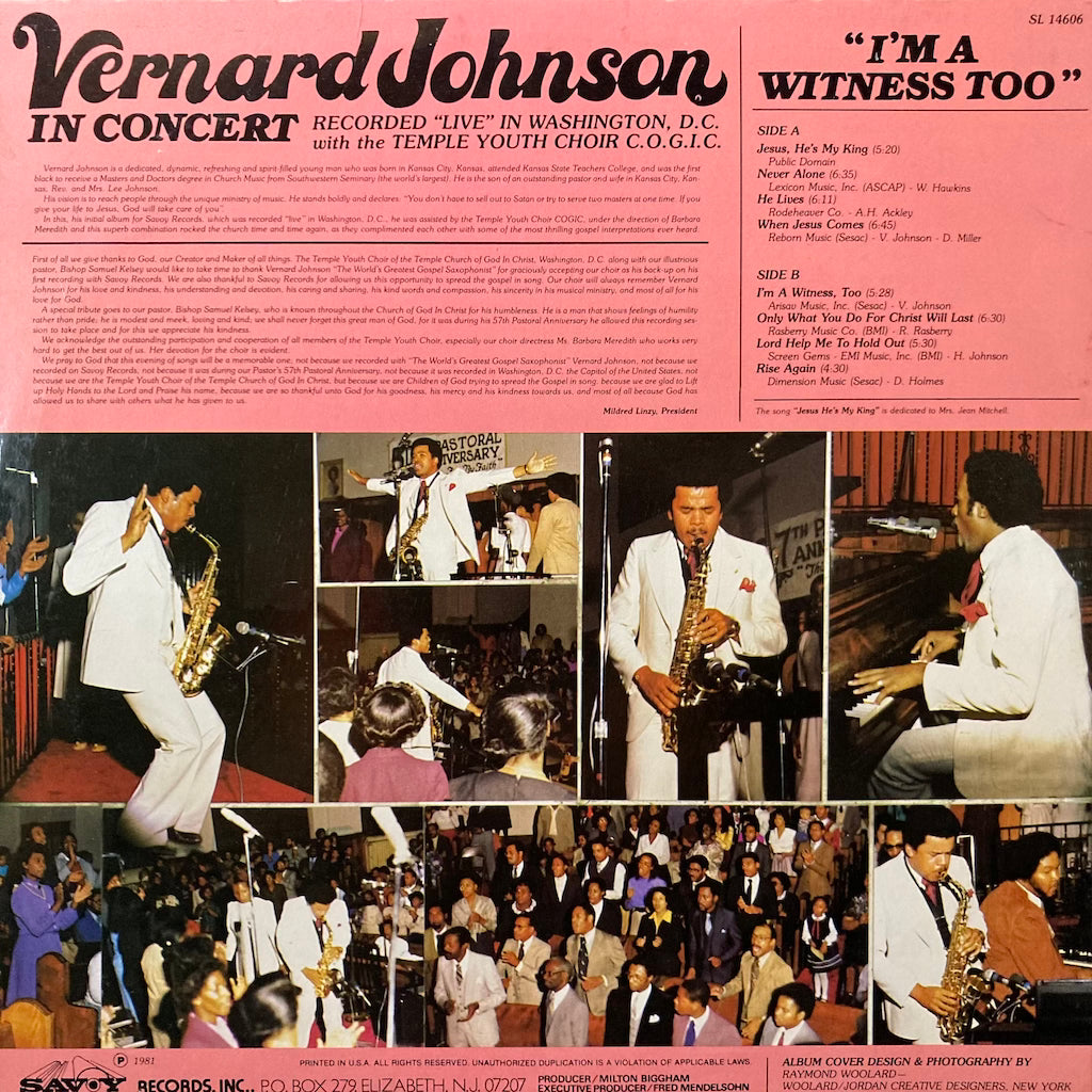 Vernard Johnson - "I'm A Witness Too"