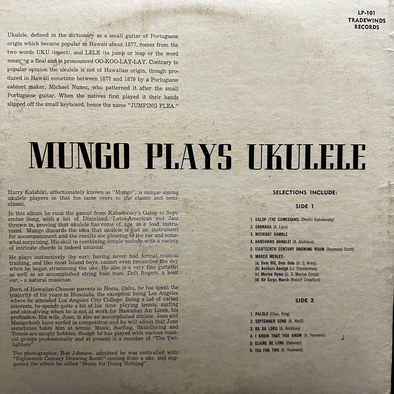Mungo Harry Kalahiki – Mungo Plays Ukulele