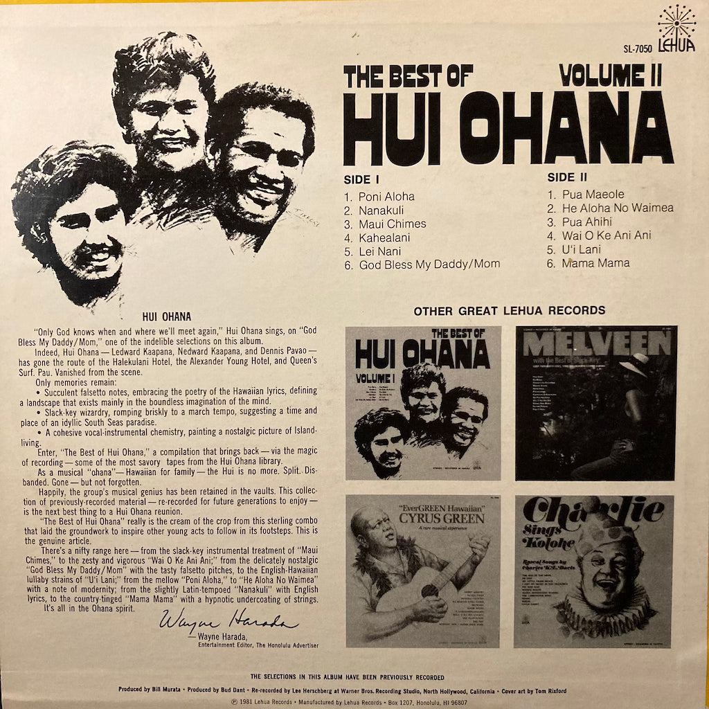 Hui Ohana - The Best Of Hui Ohana Vol. II