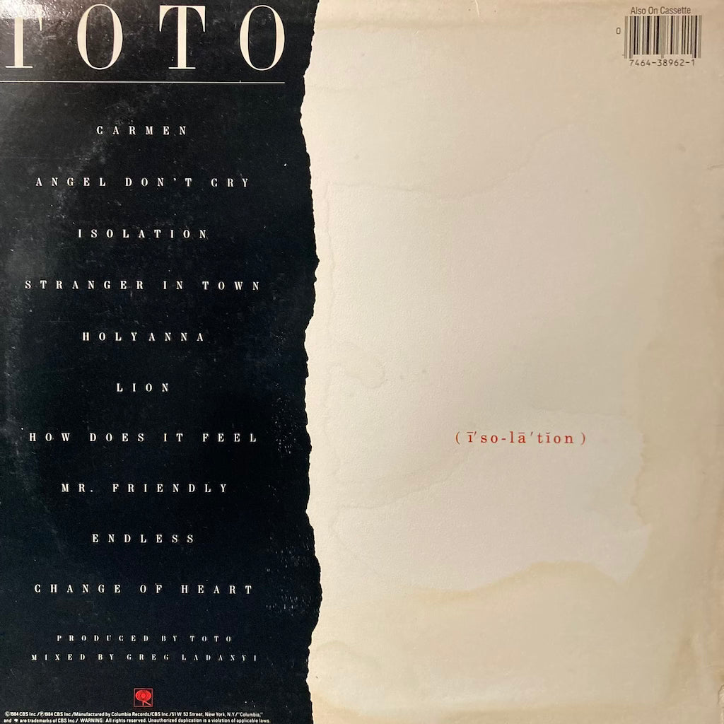 Toto - Isolation