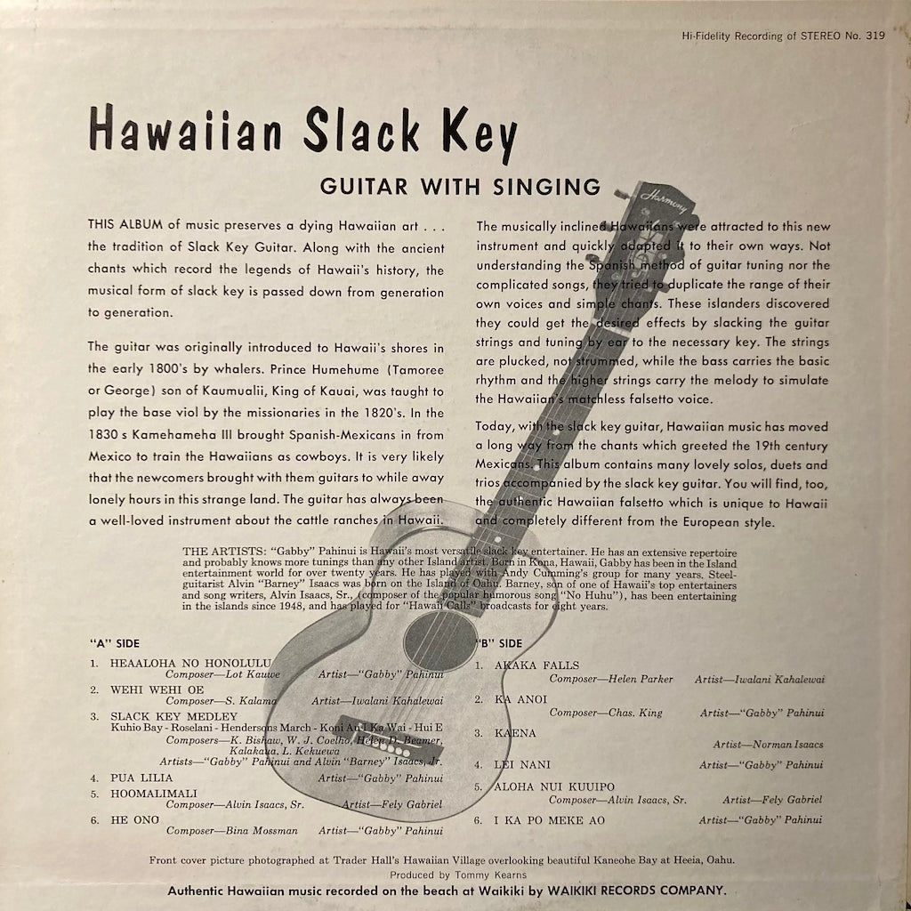 V/A - Hawaiian Slack Key, Guitar With Singing Vol.1