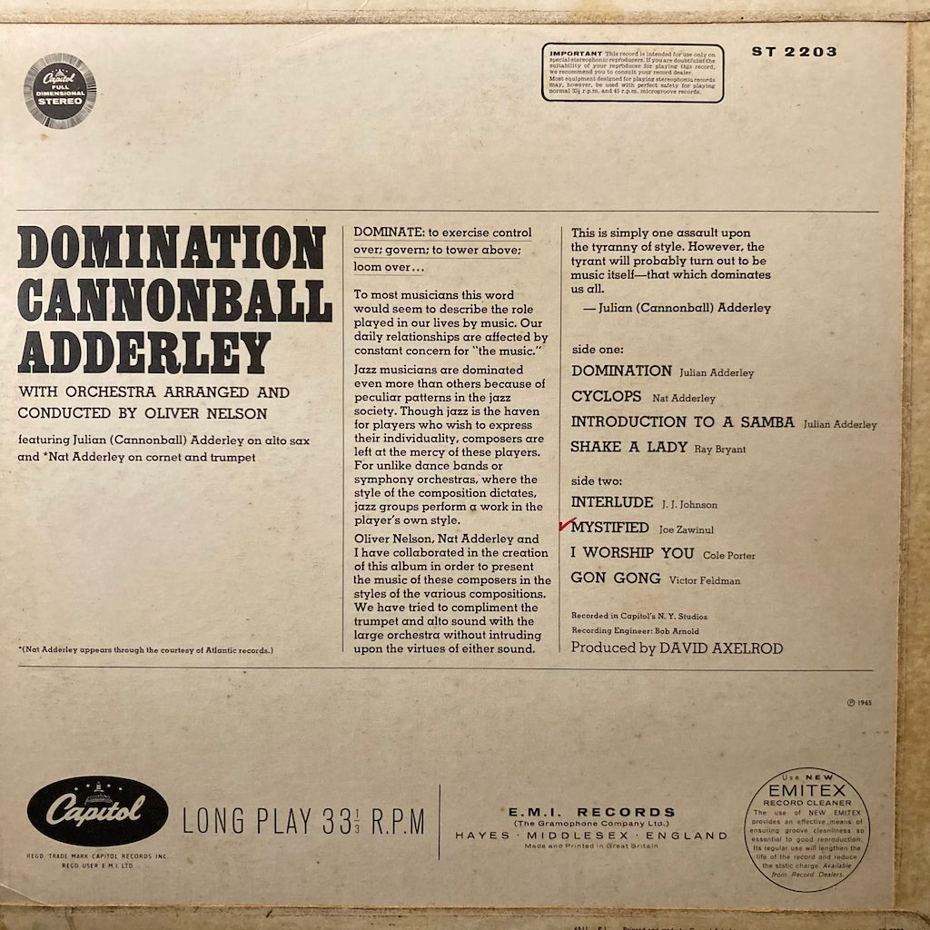 Cannonball Adderley - Domination