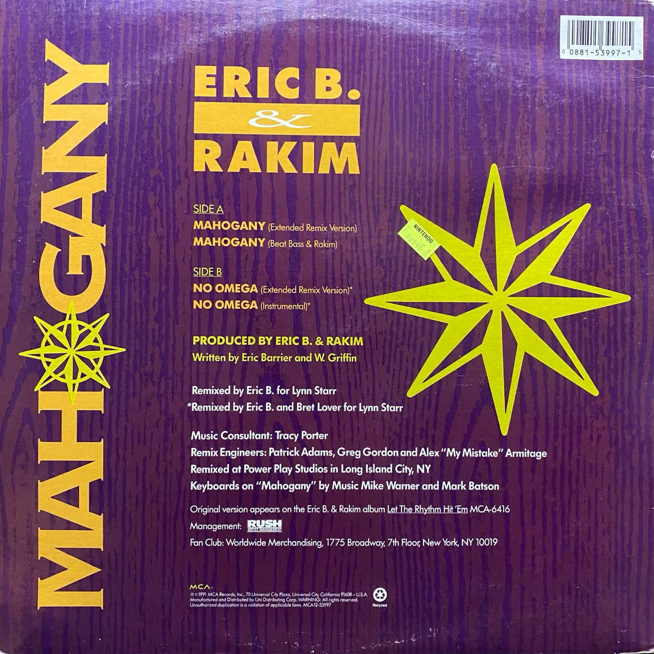 Eric B. & Rakim – Mahogany [12"]