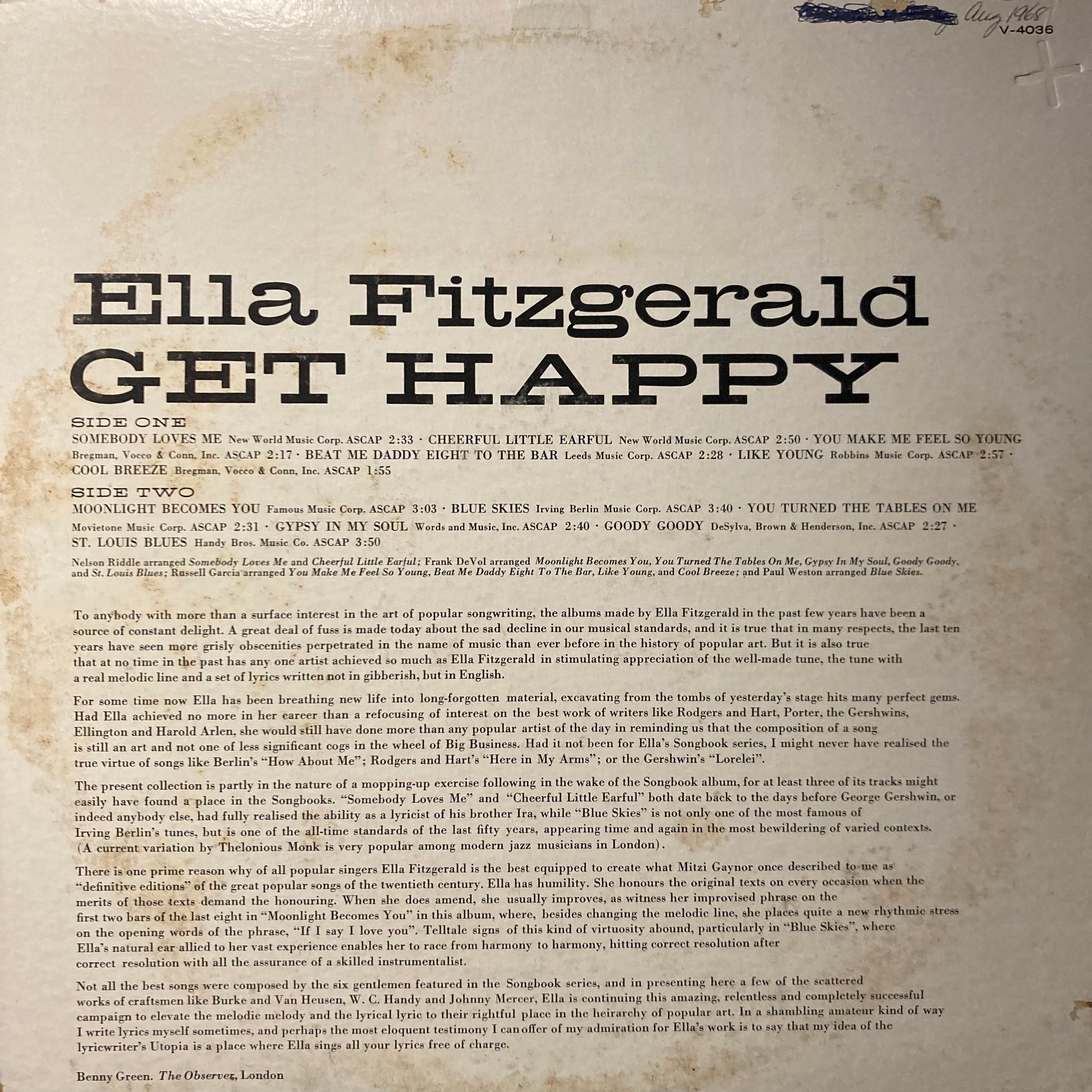 Ella Fitzgerald - Get Happy!