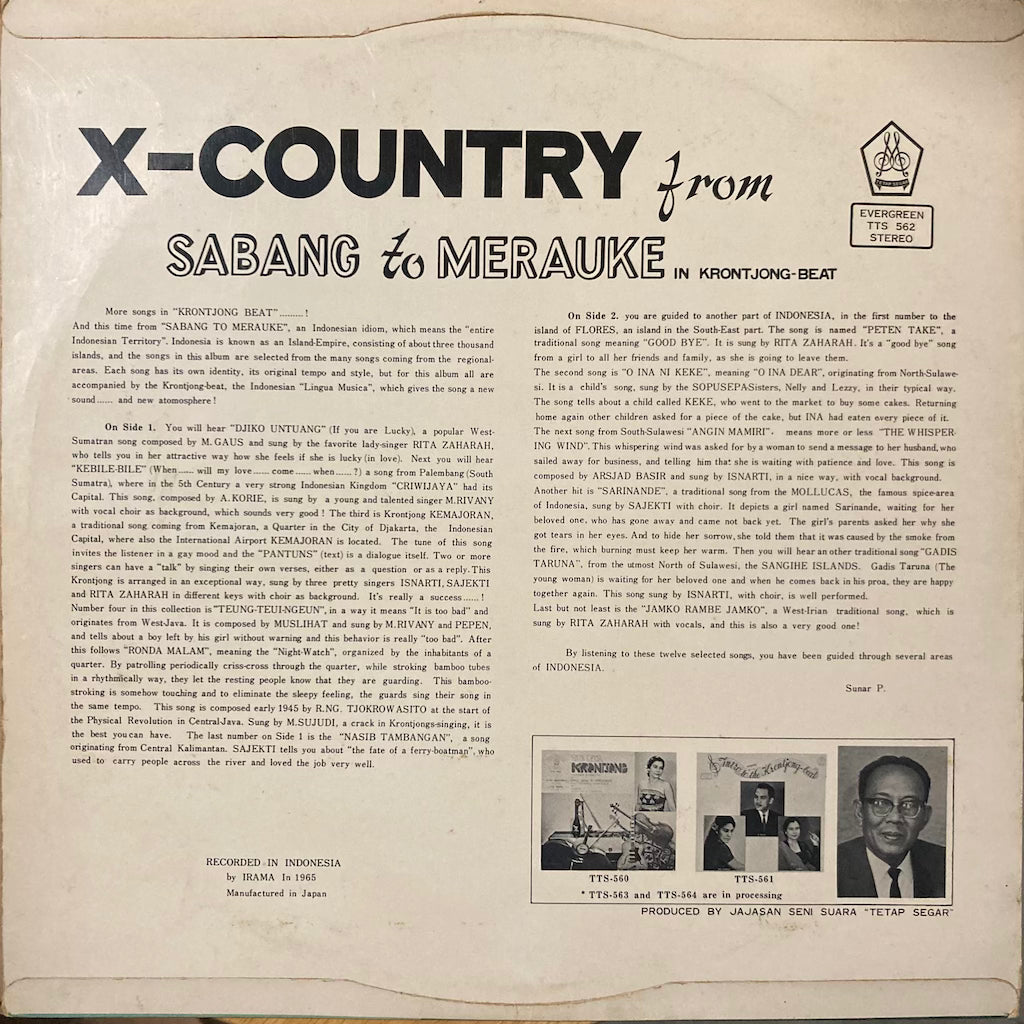 V/A - X-Country From Sabang To Merauke In Krontjong-Beat