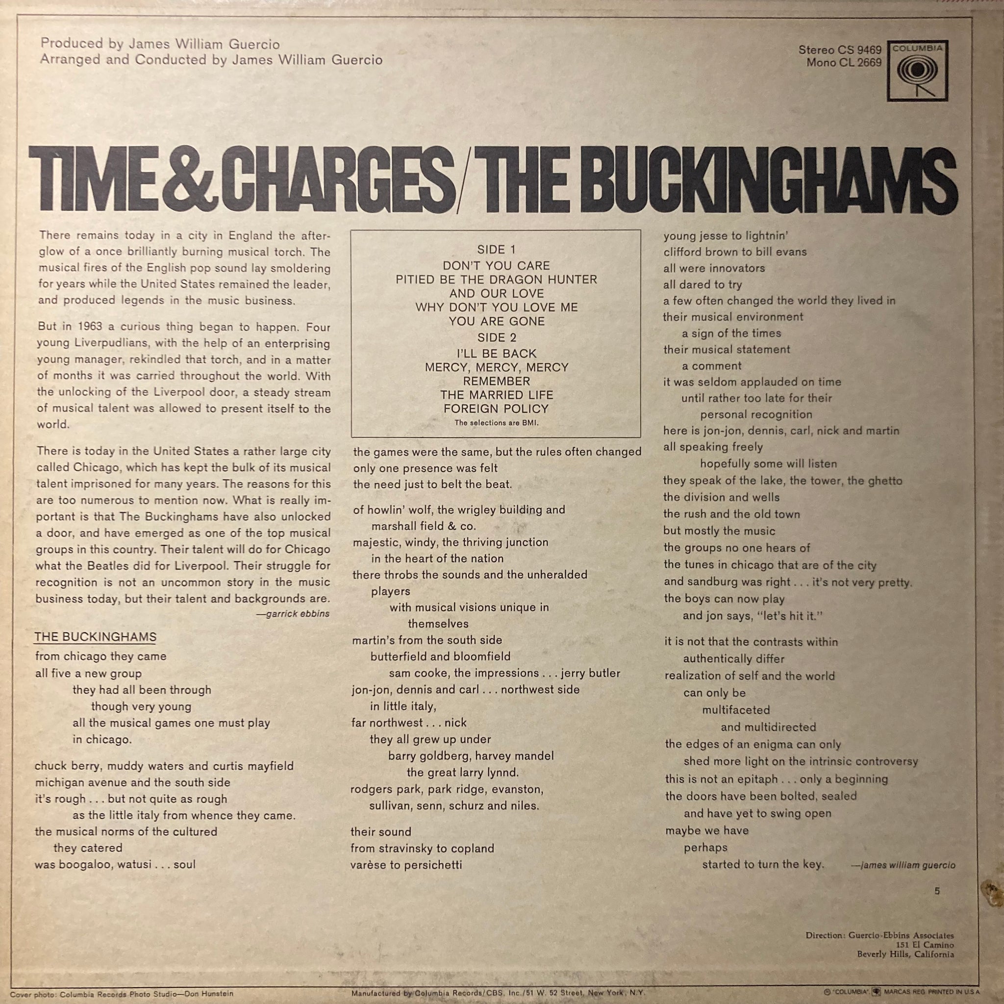 The Buckinghams - Time & Charges