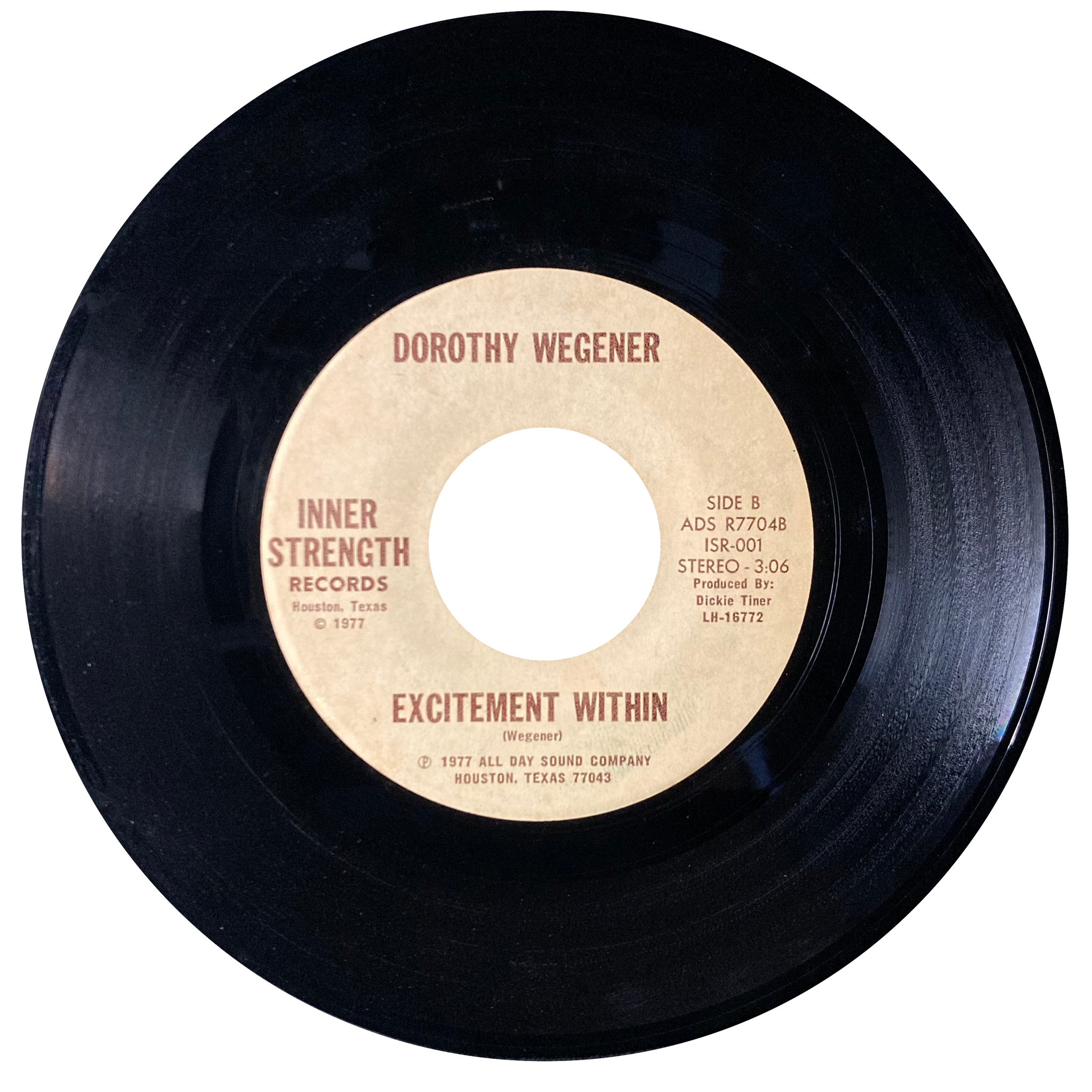 Dorothy Wegener - Quiet My Fears (Todilly) / Excitement Within [7" - SIGNED]