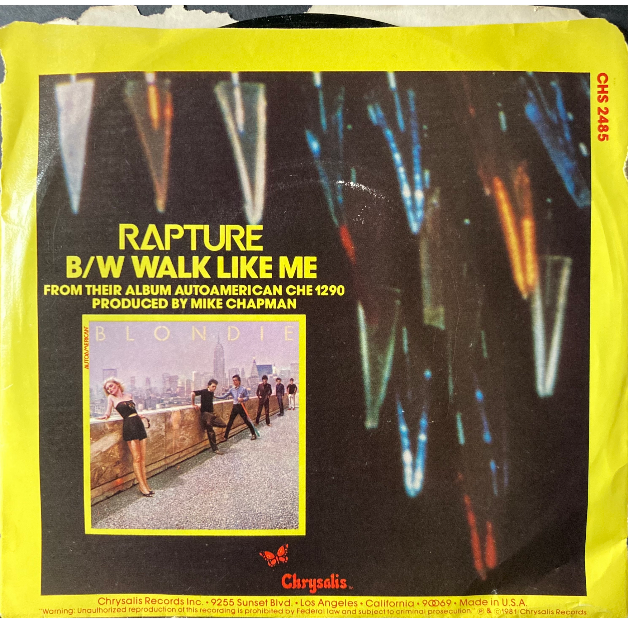 Blonde - Rapture/Walk Like Me [7"]