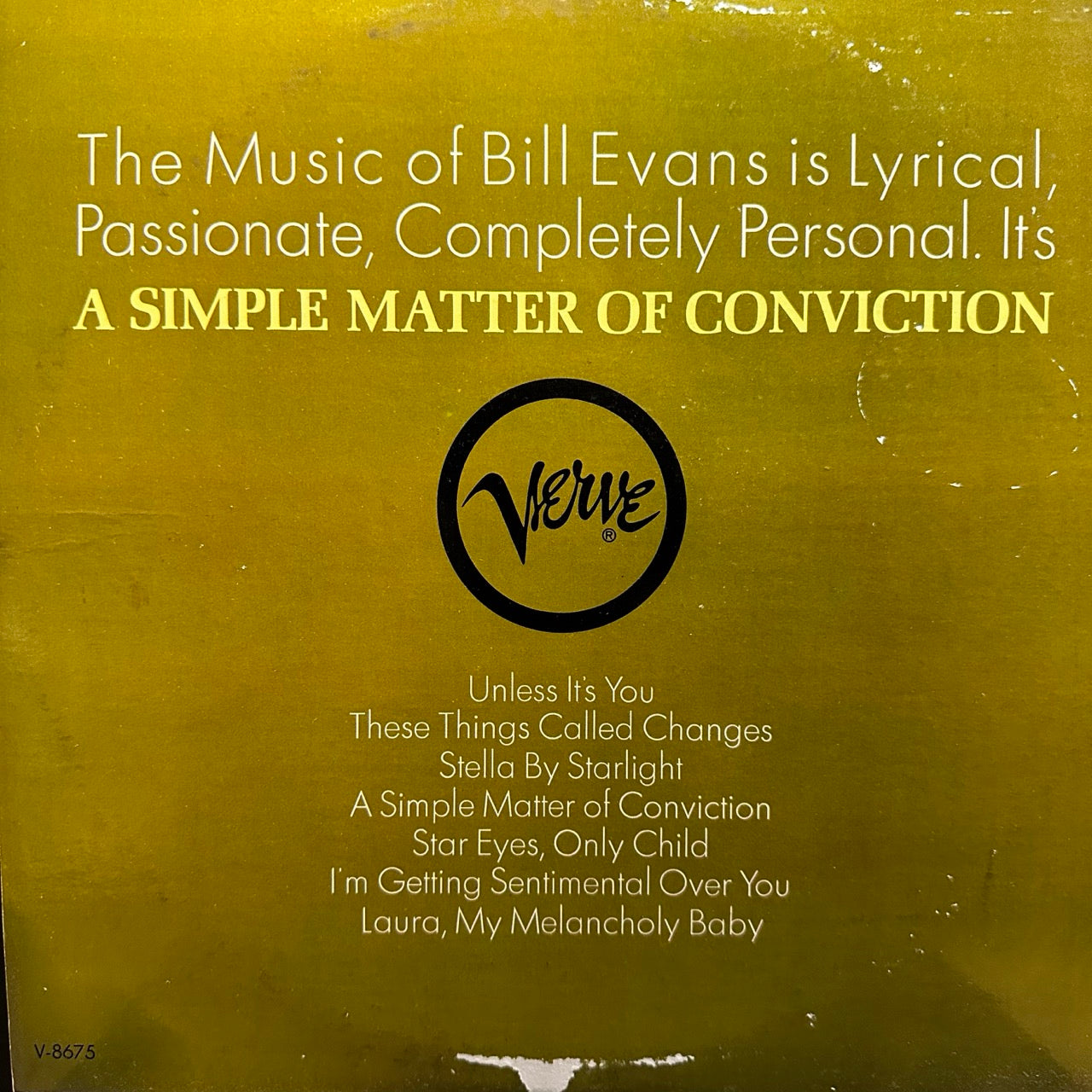 Bill Evans, Shelly Manne, Eddie Gomez – A Simple Matter Of Conviction