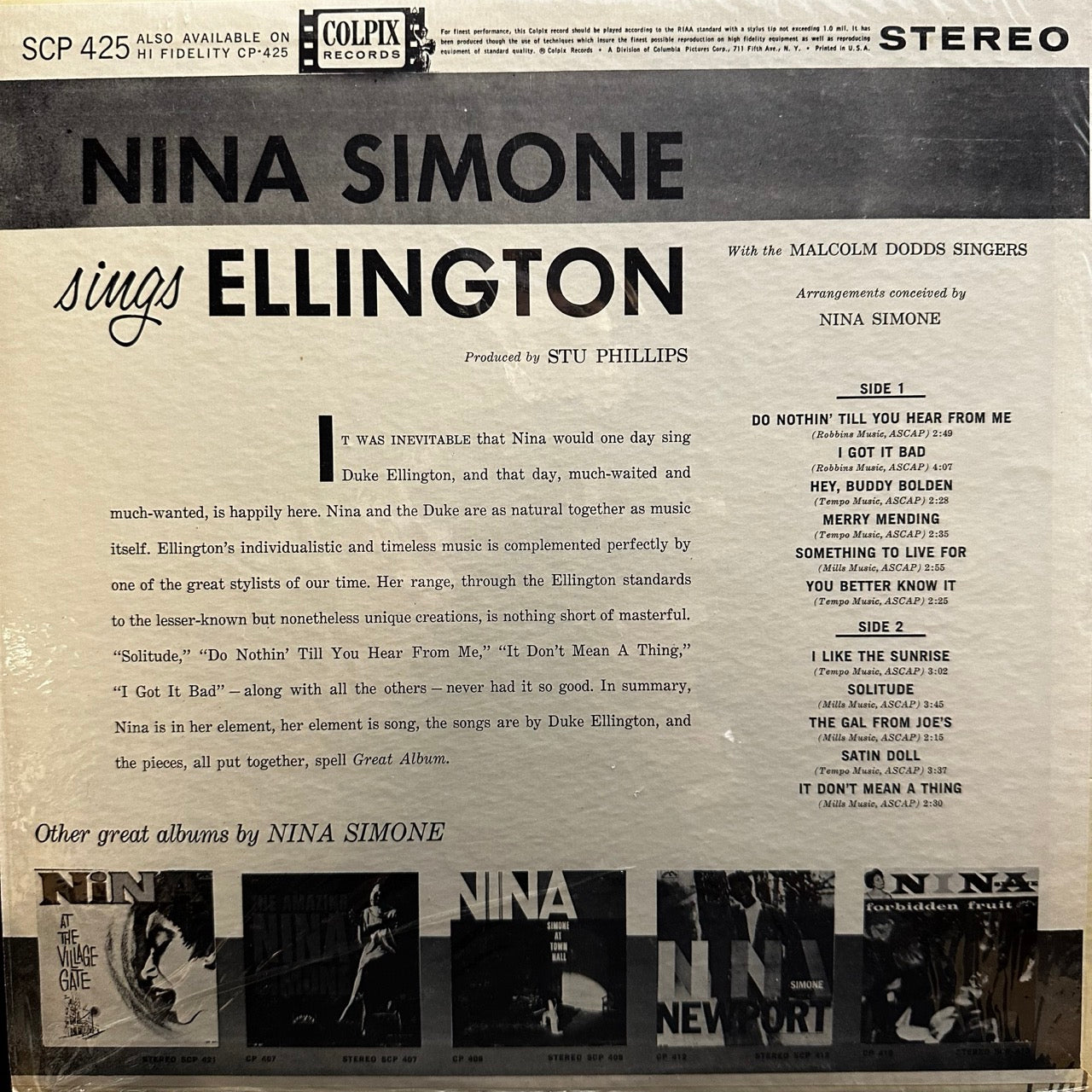 Nina Simone – Nina Simone Sings Duke Ellington