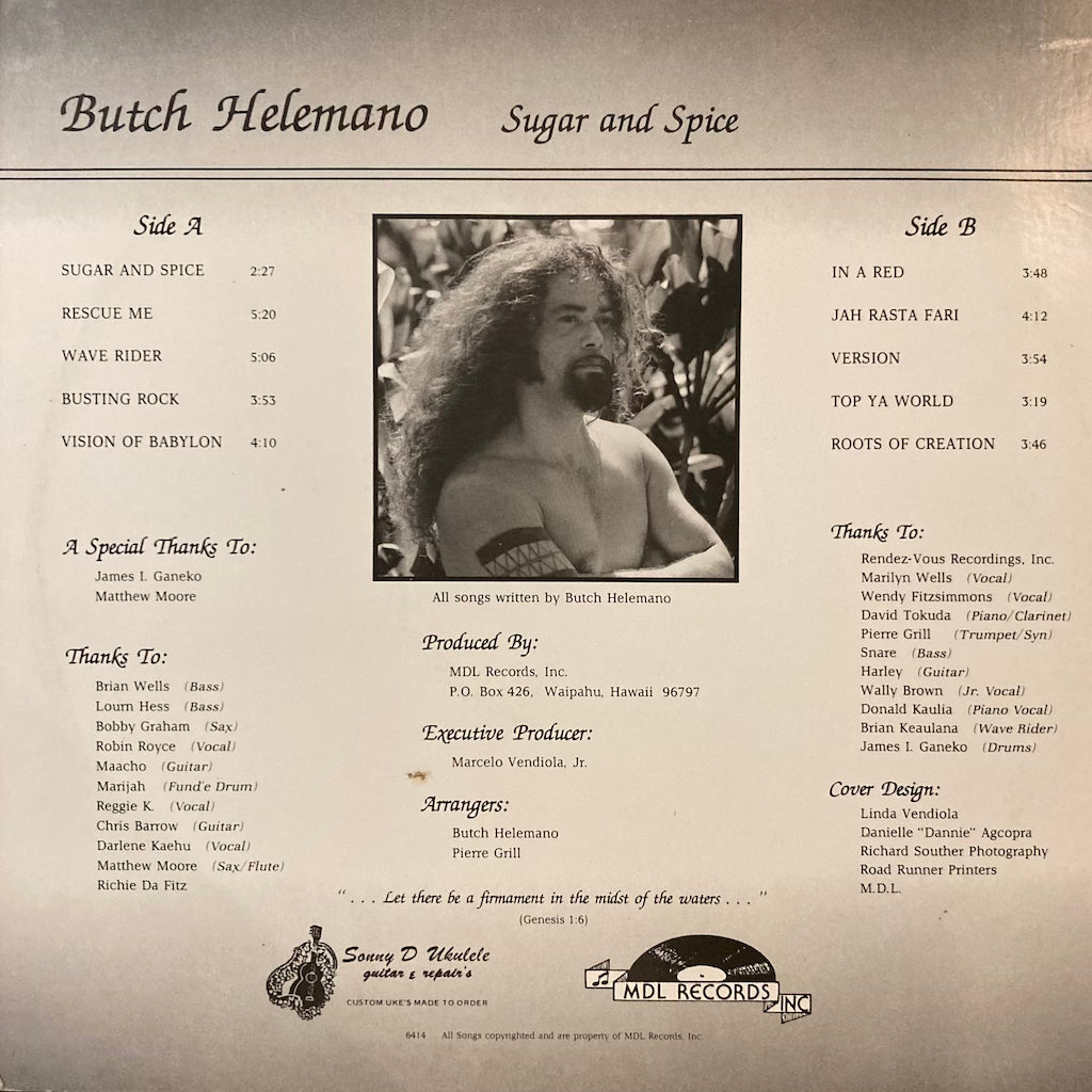 Butch Helemano - Reggae Sugar and Spice