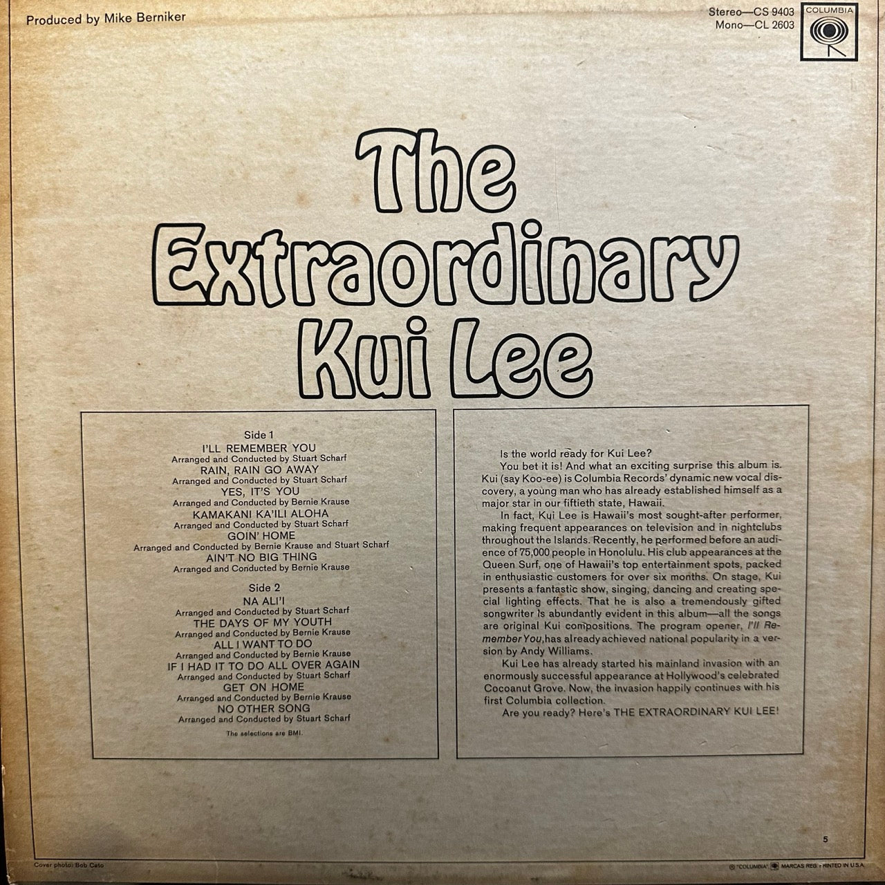 Kui Lee – The Extraordinary Kui Lee