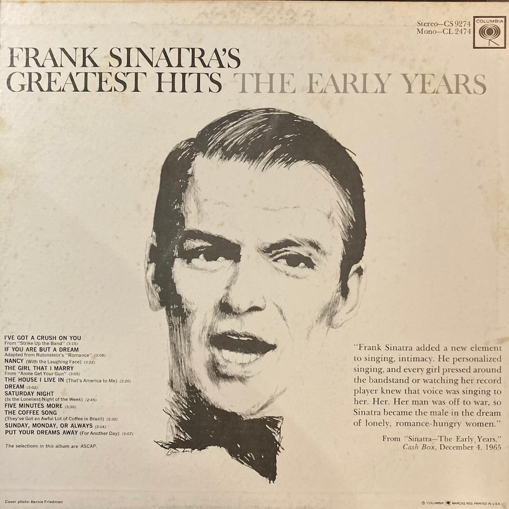 Frank Sinatra - Greatest Hits, The Early Years