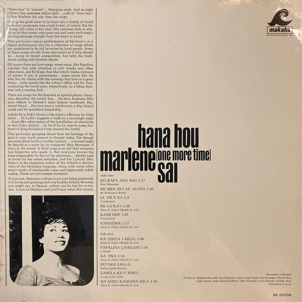 Marlene Sai - Hana Hou (One More Time)