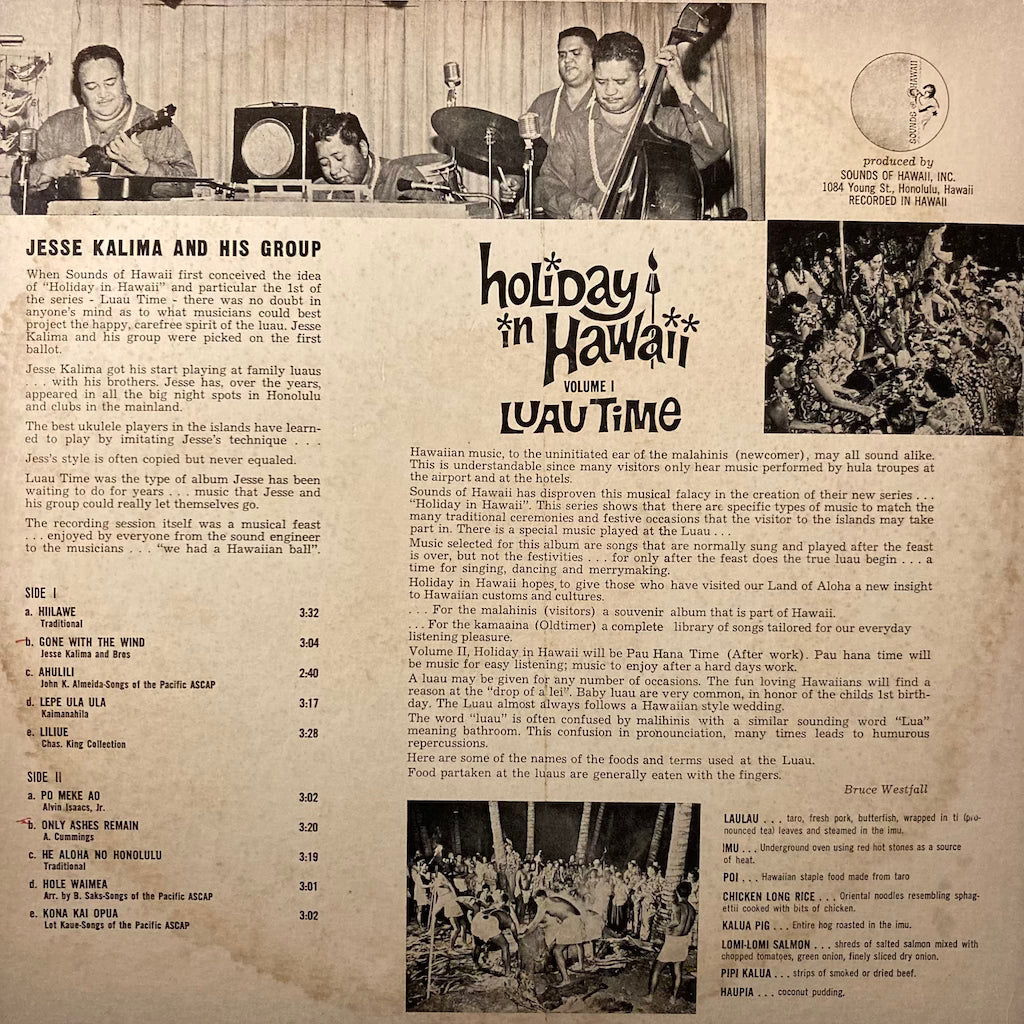 Jesse Kalima and His Group - Holiday In Hawaii, Luau TIme