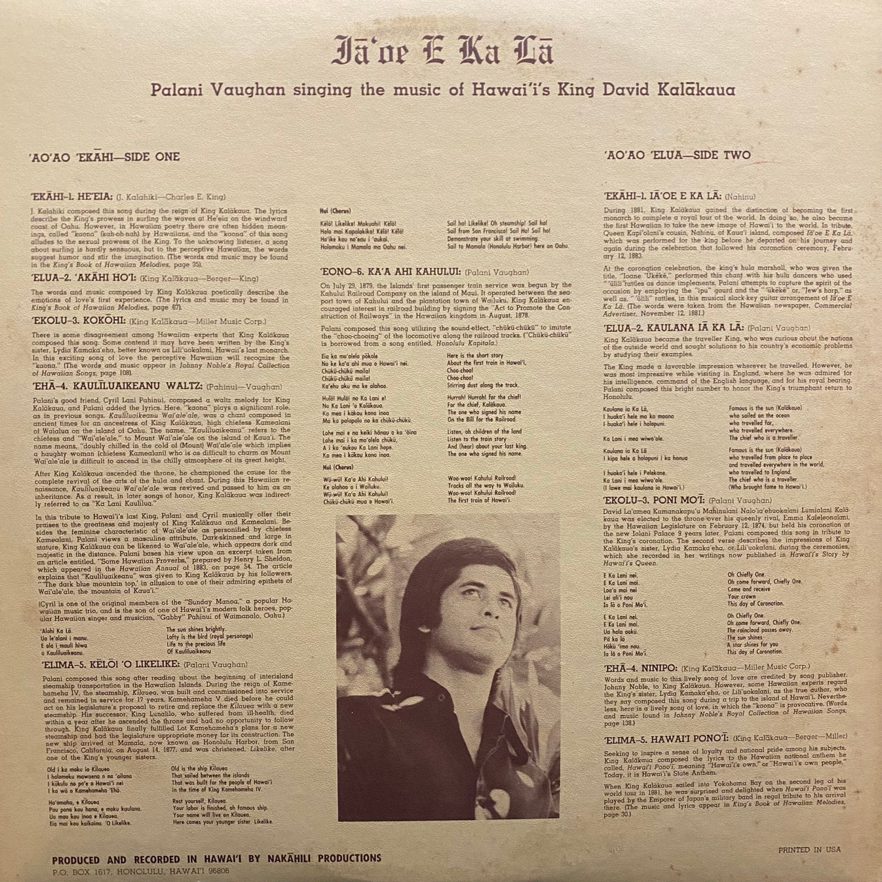 Palani Vaughan – Iā'oe E Ka Lā: Helu 'Ekāhi - Volume One [2LP]