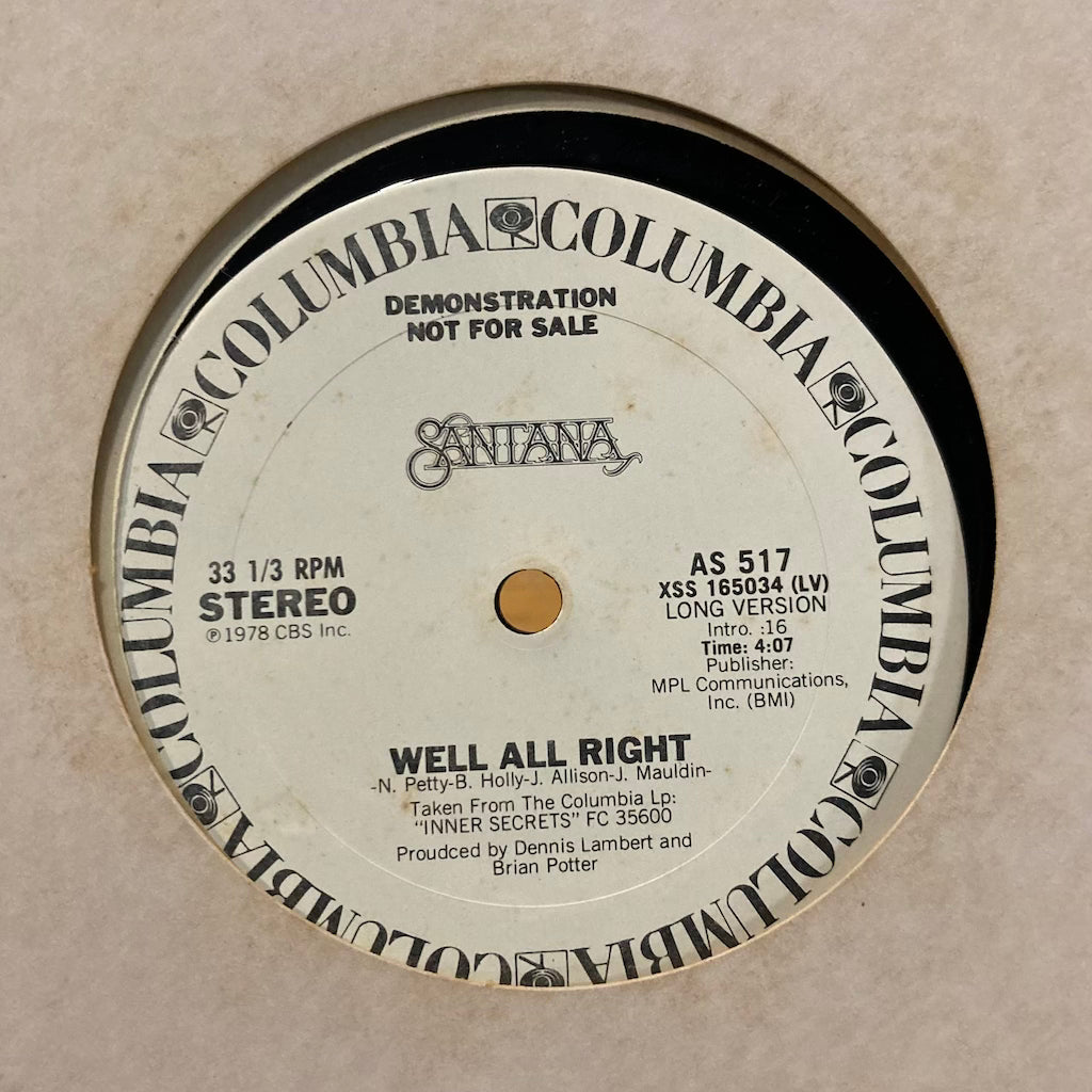 Santana - Well All Right [12"]