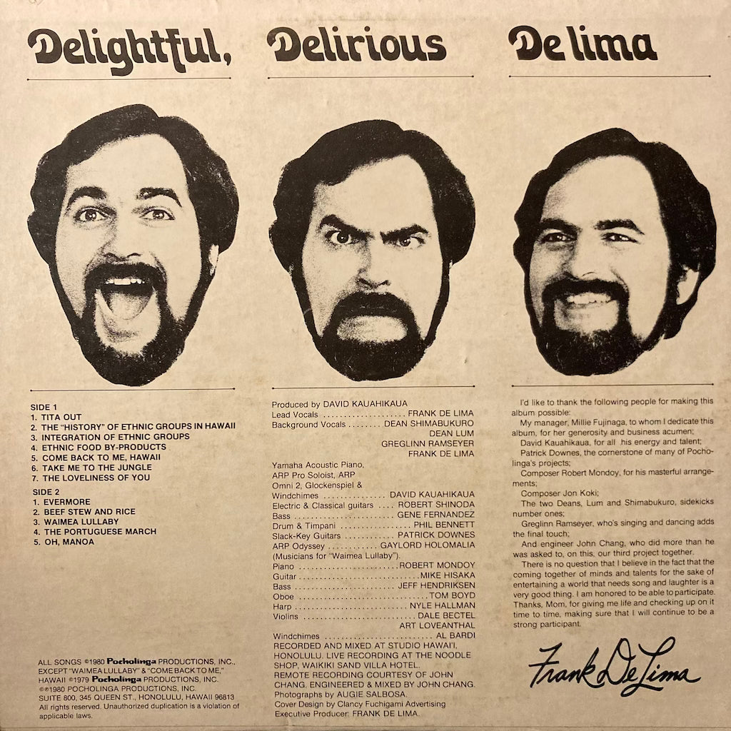 Frank De Lima - Delightful, Delirious De Lima [SIGNED]