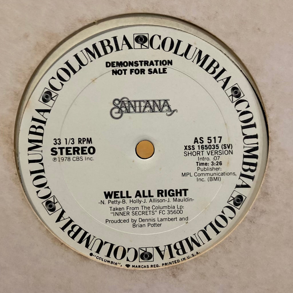 Santana - Well All Right [12"]